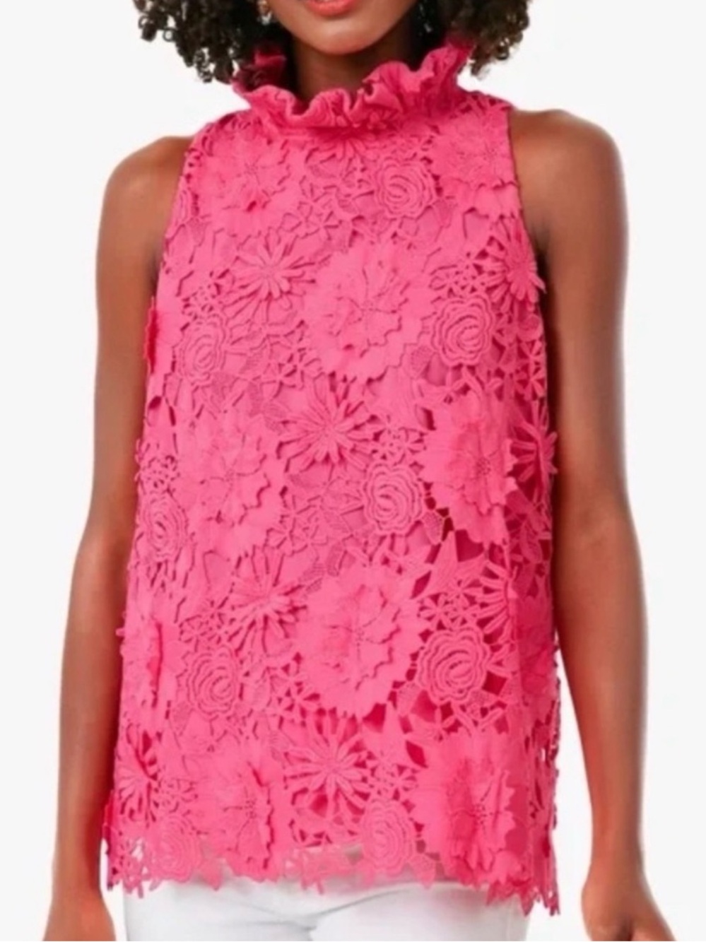 Tuckernuck pink lace top with back now women’s medium